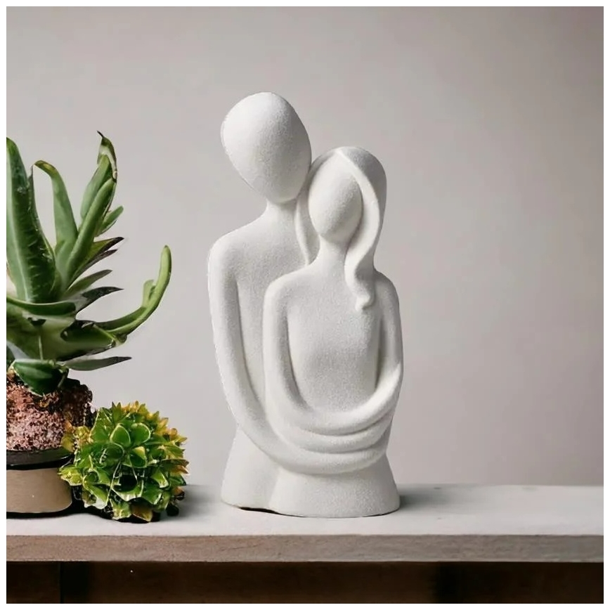 Decoração de mesa em cerâmica 21 x 8,5 x 10 cm branca