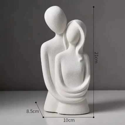 Decoração de mesa em cerâmica 21 x 8,5 x 10 cm branca