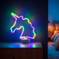 Decoração de mesa em néon Unicórnio LED/2W/3xAA USB