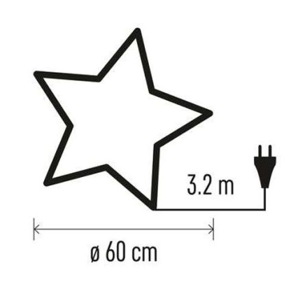 Decoração de Natal 1xE14/25W/230V d. 60 cm prateada