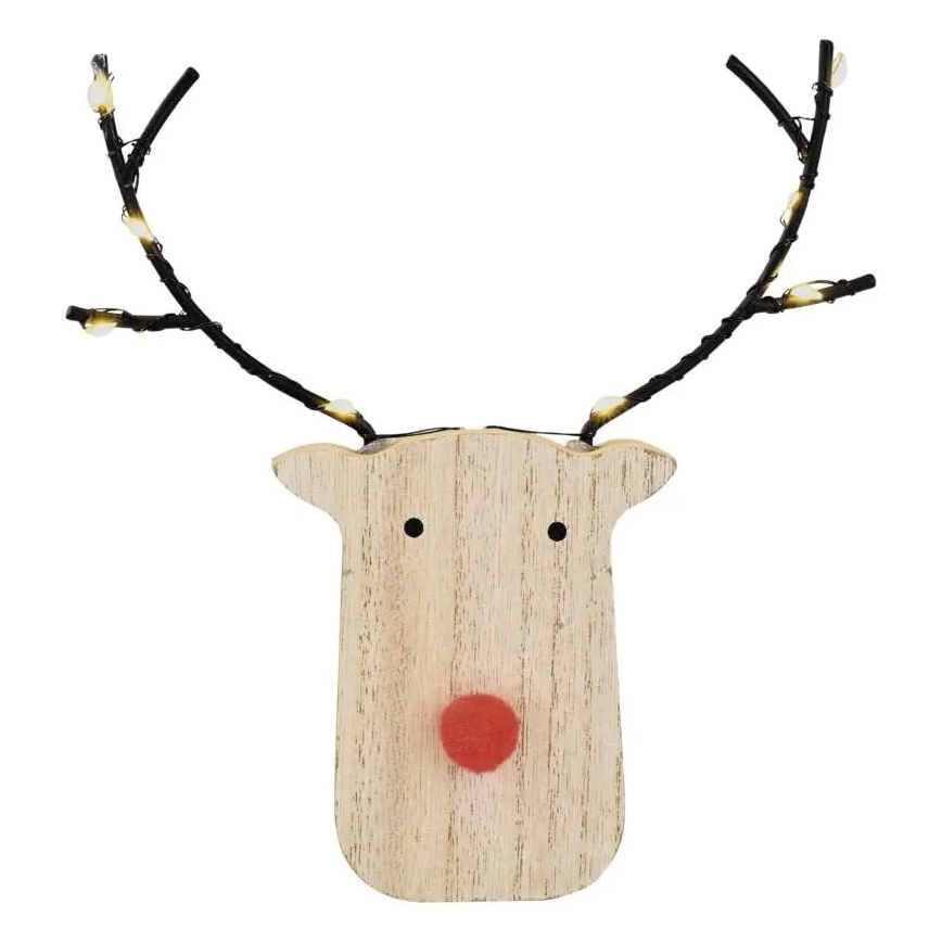 Decoração de Natal em LED 8xLED/2xAAA Rena