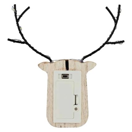 Decoração de Natal em LED 8xLED/2xAAA Rena