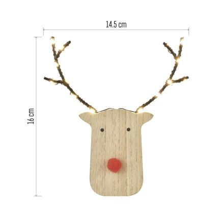 Decoração de Natal em LED 8xLED/2xAAA Rena