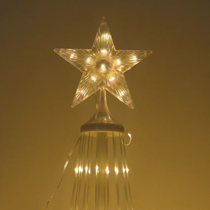 Árvore de Natal LED RGBW dimerizável para exterior, LED/4W/230V, 180 cm, IP44 + comando à distância