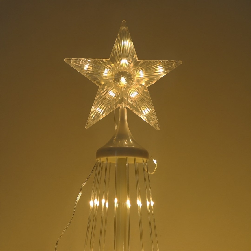 Árvore de Natal LED RGBW dimerizável para exterior, LED/4W/230V, 180 cm, IP44 + comando à distância