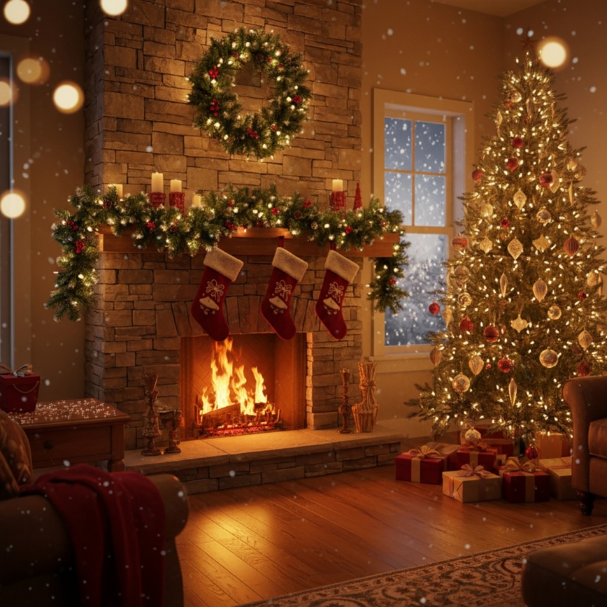 Decoração de Natal GIRLANDA 200 cm de pinheiro