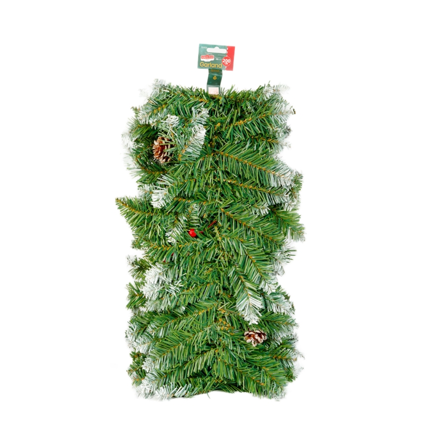 Decoração de Natal GIRLANDA 200 cm de pinheiro