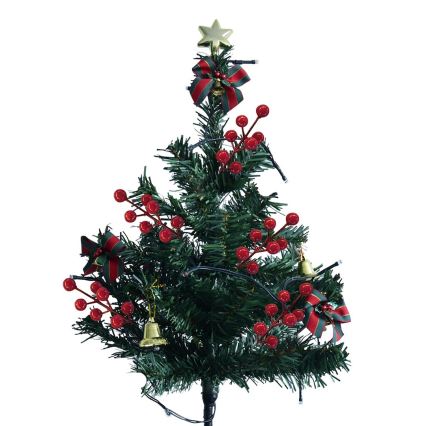 Decoração de Natal LED, 1 W, 230 V, 75 cm, IP44, verde