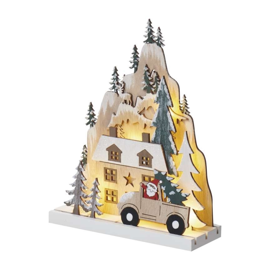 Decoração de Natal LED 10xLED/2xAA bege