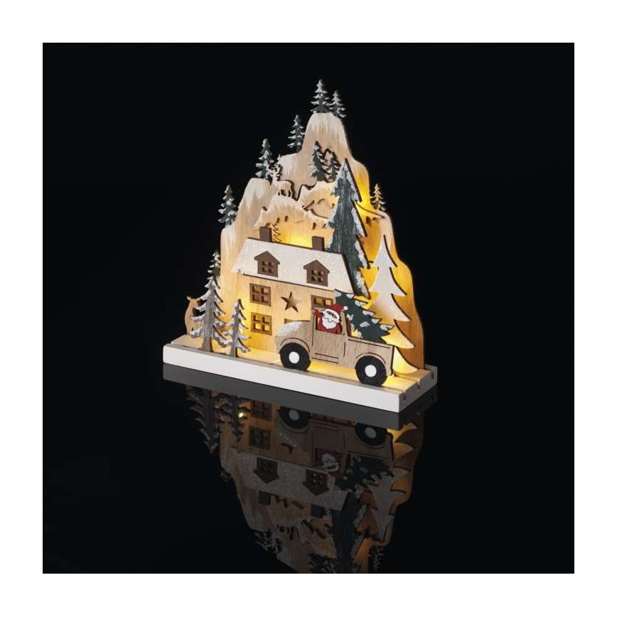 Decoração de Natal LED 10xLED/2xAA bege