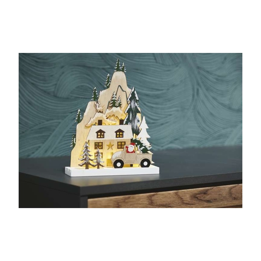 Decoração de Natal LED 10xLED/2xAA bege