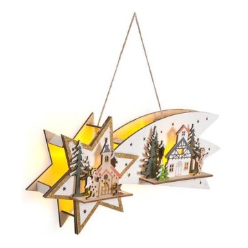 Decoração de Natal LED 10xLED/2xAA cometa