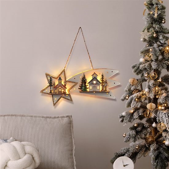 Decoração de Natal LED 10xLED/2xAA cometa