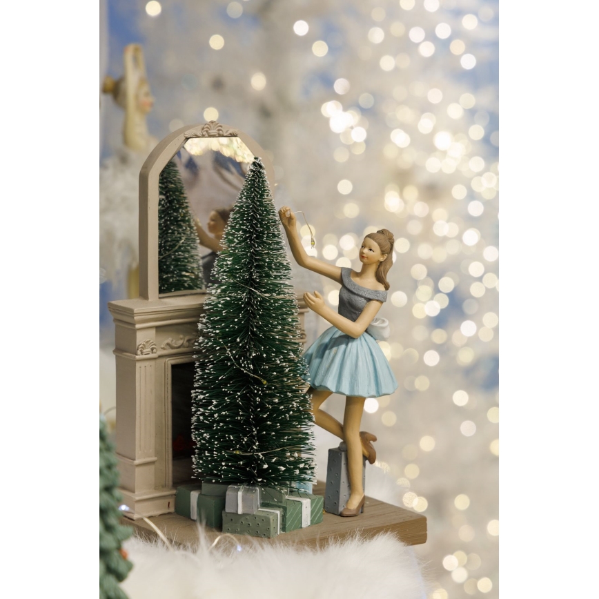 Decoração de Natal LED 10xLED/3xAAA branco quente