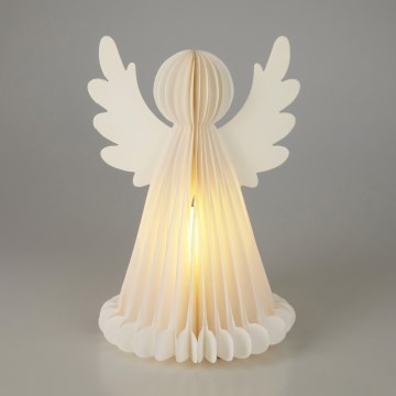 Decoração de Natal LED 12xLED/3xAA 38 cm branco quente anjo