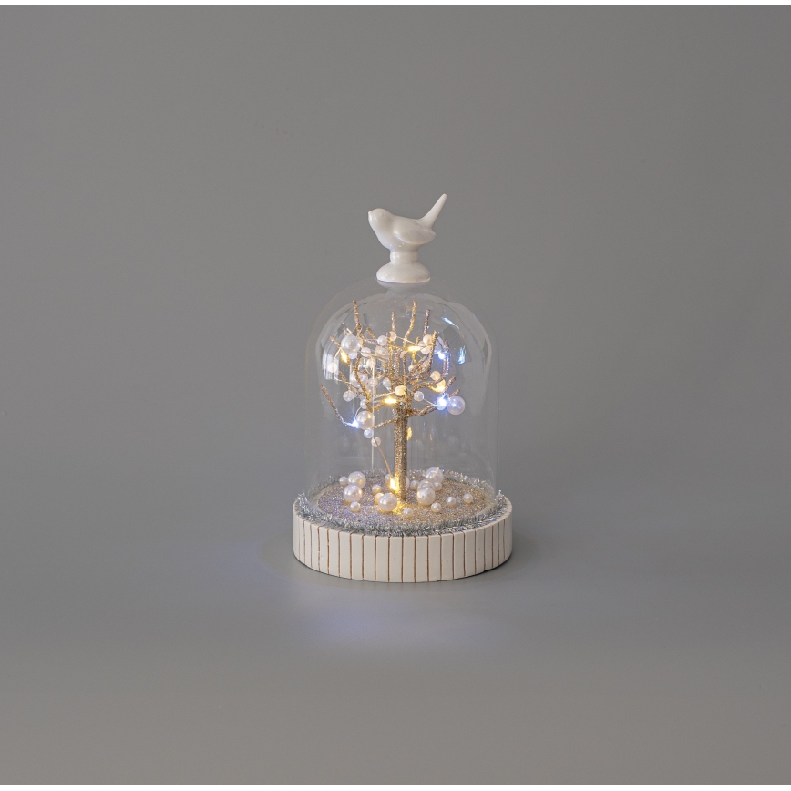 Decoração de Natal LED 12xLED/3xAAA branco quente