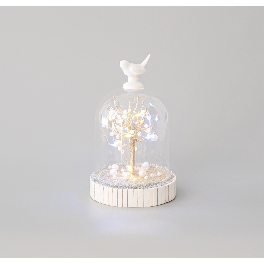 Decoração de Natal LED 12xLED/3xAAA branco quente