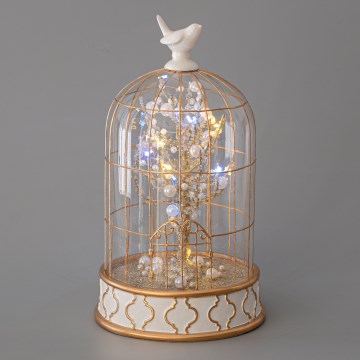 Decoração de Natal LED 12xLED/3xAAA branco quente