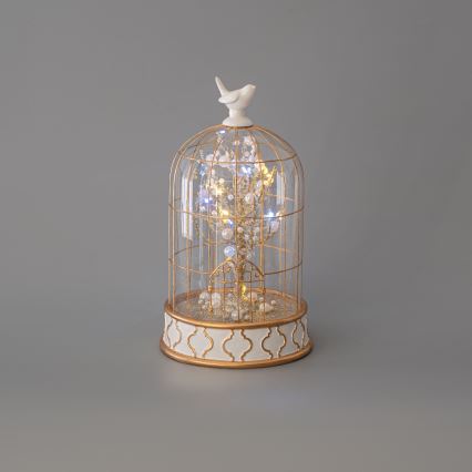 Decoração de Natal LED 12xLED/3xAAA branco quente