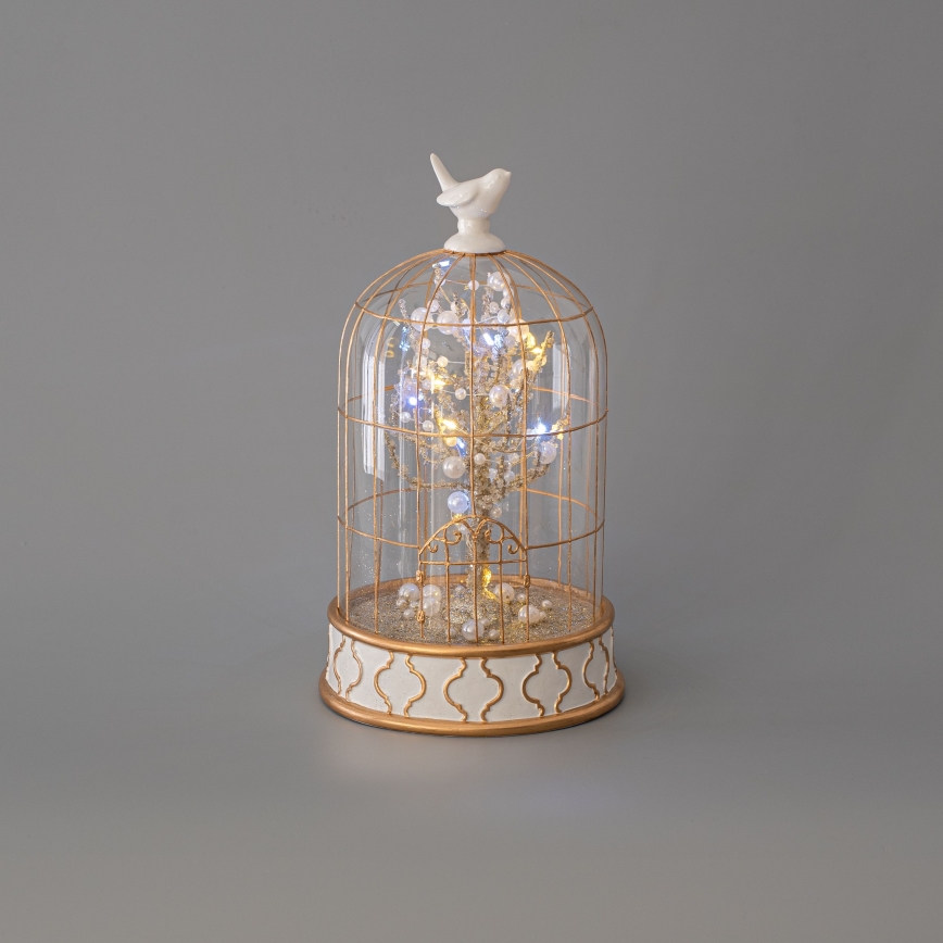 Decoração de Natal LED 12xLED/3xAAA branco quente