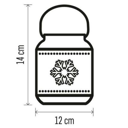 Decoração de Natal LED 1xLED/3xAAA branca