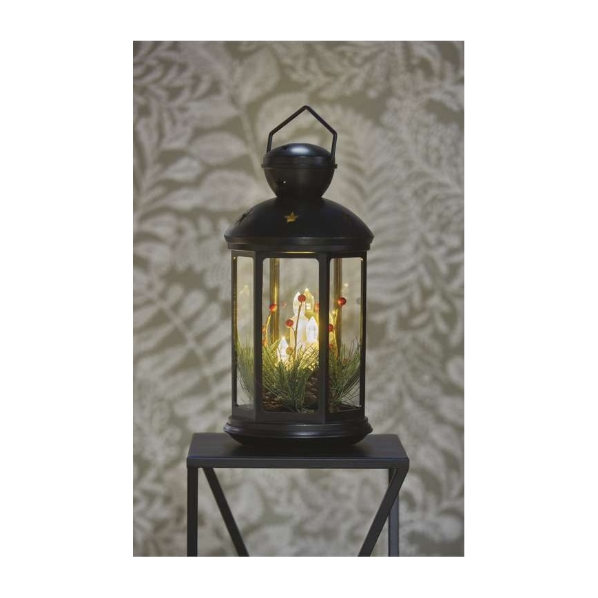 Decoração de Natal LED 1xLED/3xAAA preto