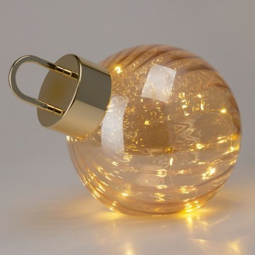 Decoração de Natal LED 20xLED/3xAAA, Ø 20 cm, branco quente, bola de Natal
