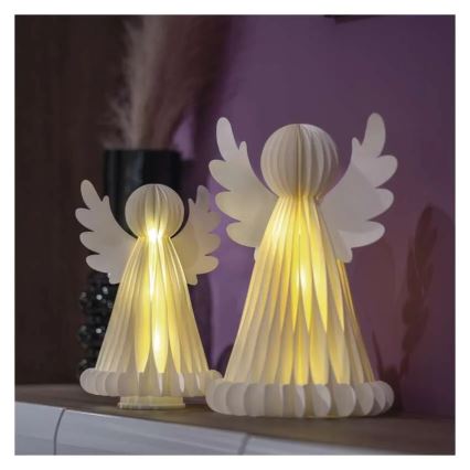 Decoração de Natal LED 20xLED/6xAA anjos