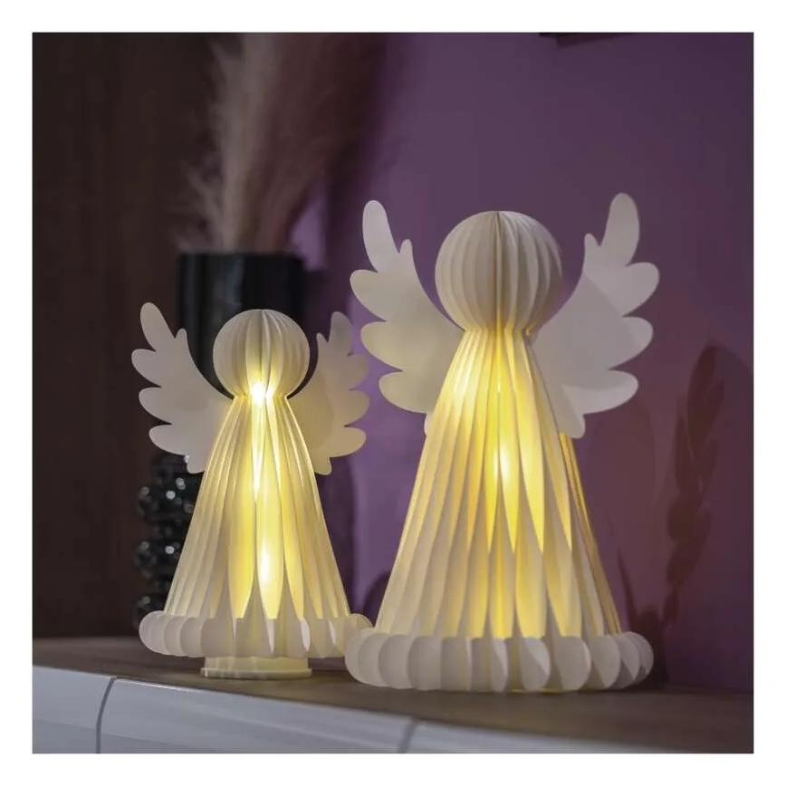 Decoração de Natal LED 20xLED/6xAA anjos