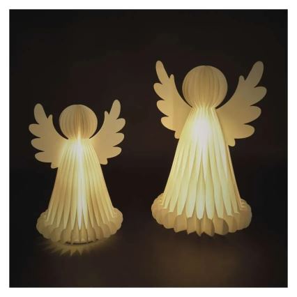 Decoração de Natal LED 20xLED/6xAA anjos