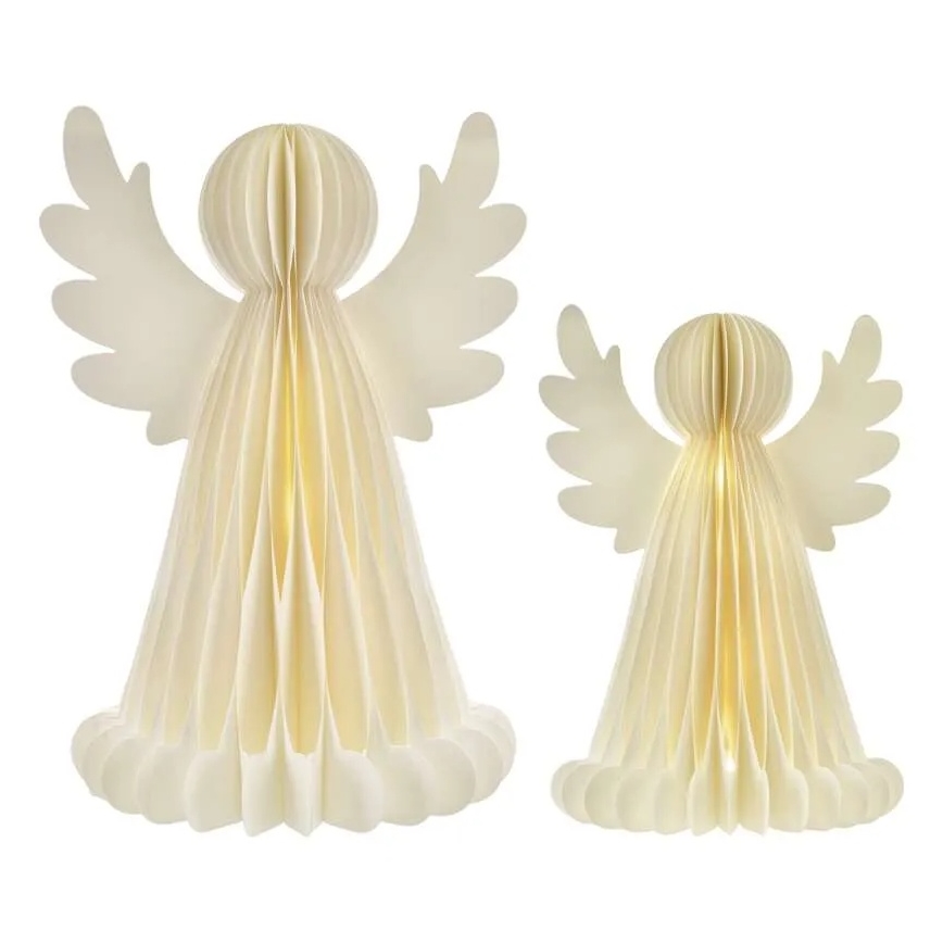 Decoração de Natal LED 20xLED/6xAA anjos