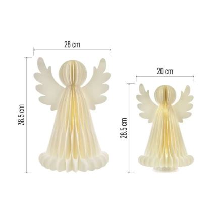 Decoração de Natal LED 20xLED/6xAA anjos