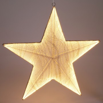 Decoração de Natal LED 248xLED/6W/230V 59 cm branco quente estrela/dourada