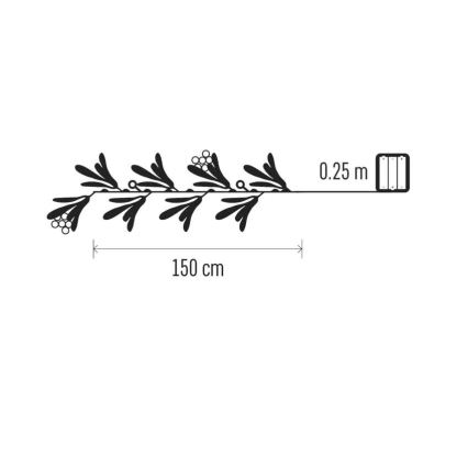 Decoração de Natal LED 25xLED/3xAA