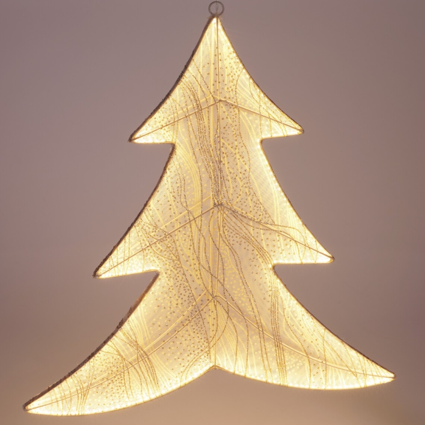 Decoração de Natal LED 260xLED/6W/230V 56 cm branco quente árvore/dourada