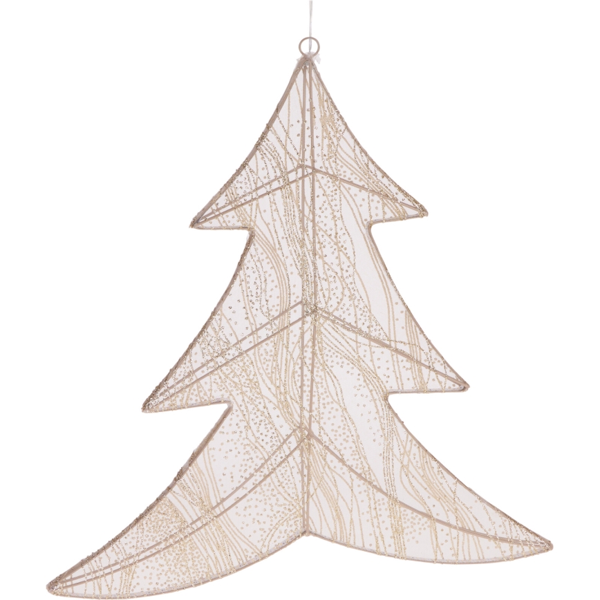 Decoração de Natal LED 260xLED/6W/230V 56 cm branco quente árvore/dourada