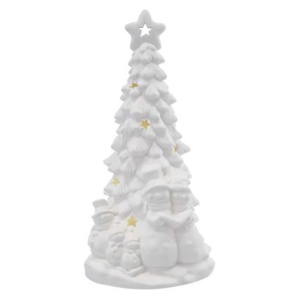 Decoração de Natal LED/2xAA, árvore de Natal, branco quente
