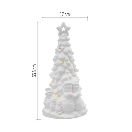 Decoração de Natal LED/2xAA, árvore de Natal, branco quente