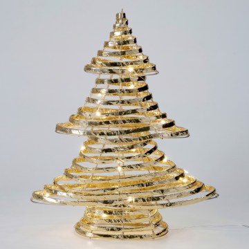 Decoração de Natal LED 30xLED/3xAA 40 cm branco quente árvore/dourada