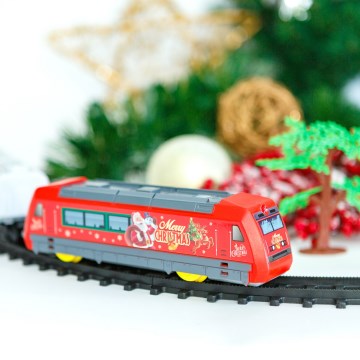 Decoração de Natal LED, 3x AA, 70 cm, comboio para colocar debaixo da árvore