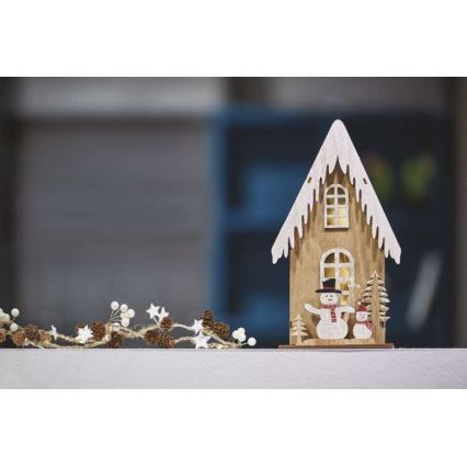 Decoração de Natal LED 3xLED/2xAA bege