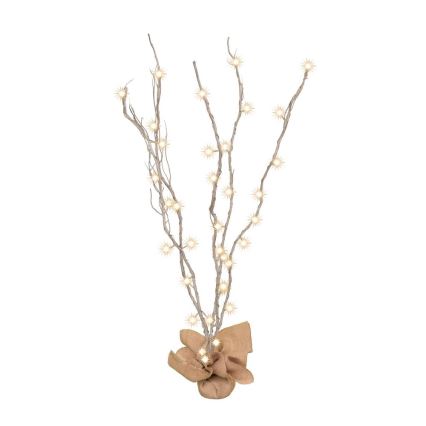 Decoração de Natal LED 40xLED/3xAA prateado