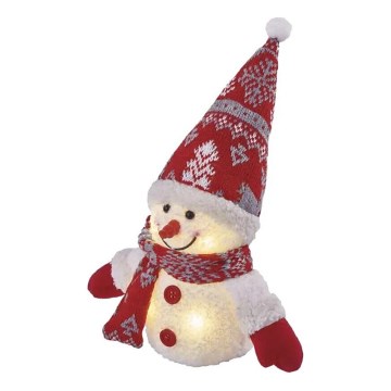 Decoração de Natal LED 4xLED/3xAAA boneco de neve