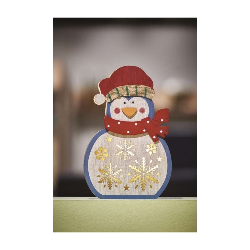 Decoração de Natal LED 5xLED/2xAA pinguim