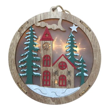 Decoração de Natal LED 5xLED/2xAAA branco quente