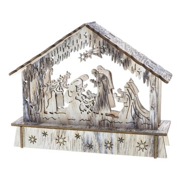 Decoração de Natal LED 6xLED/2xAA branco quente