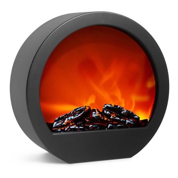 Decoração de Natal LED 7xLED/230V/4xAA lareira