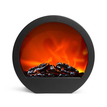 Decoração de Natal LED 7xLED/230V/4xAA lareira