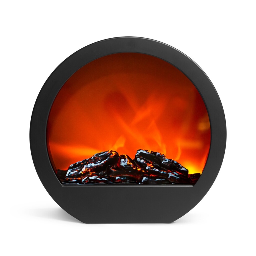 Decoração de Natal LED 7xLED/230V/4xAA lareira