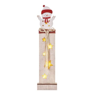Decoração de Natal LED 7xLED/2xAA boneco de neve